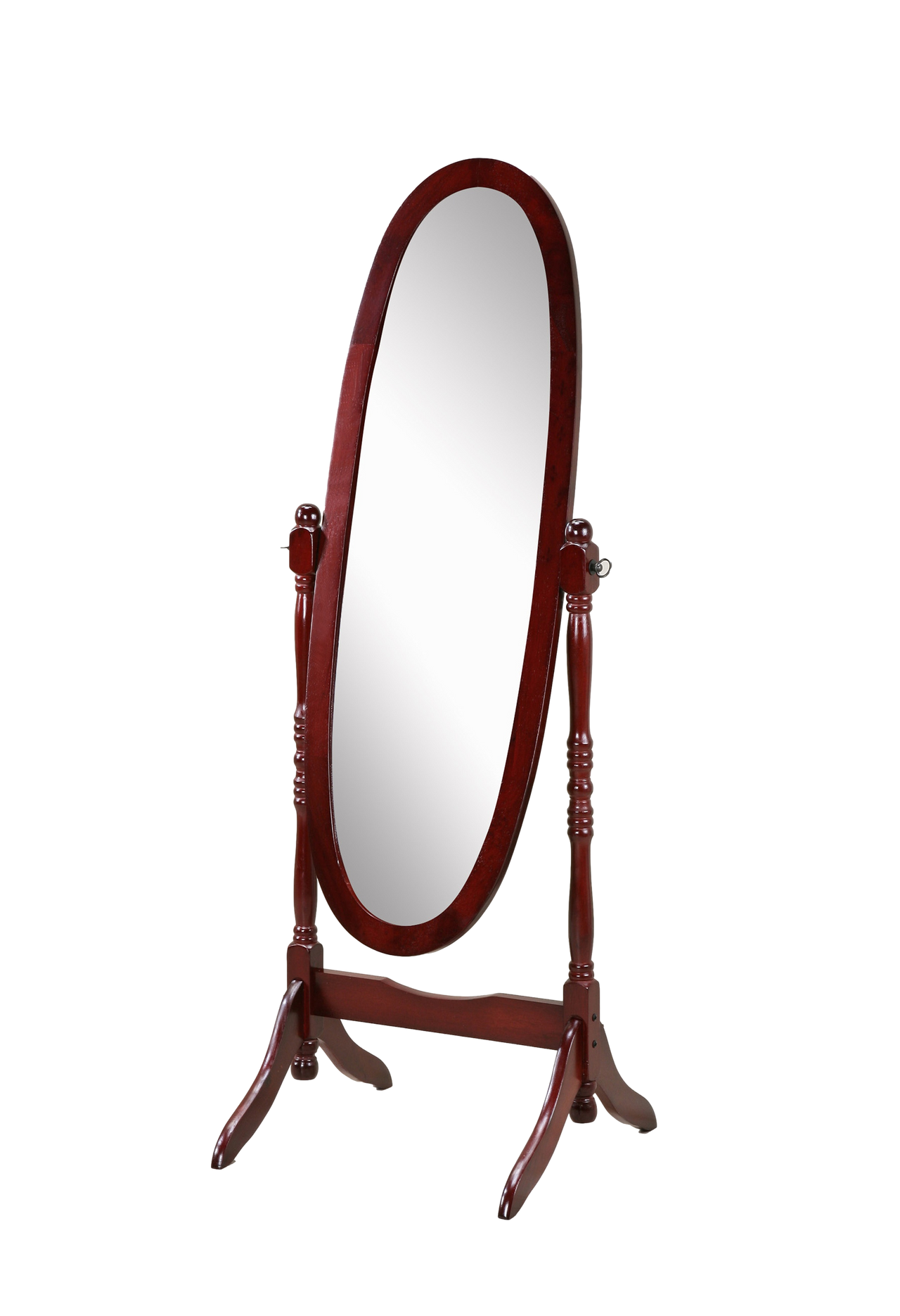 Traditional Queen Anna Style Wood Floor Cheval Mirror