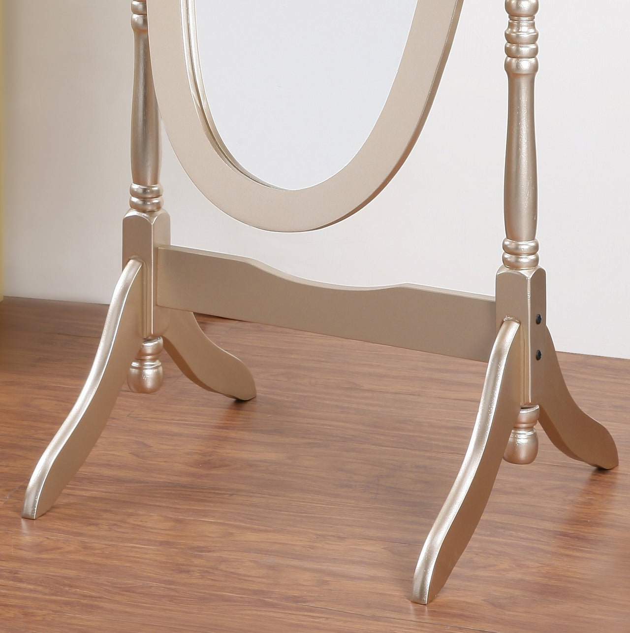 Traditional Queen Anna Style Wood Floor Cheval Mirror