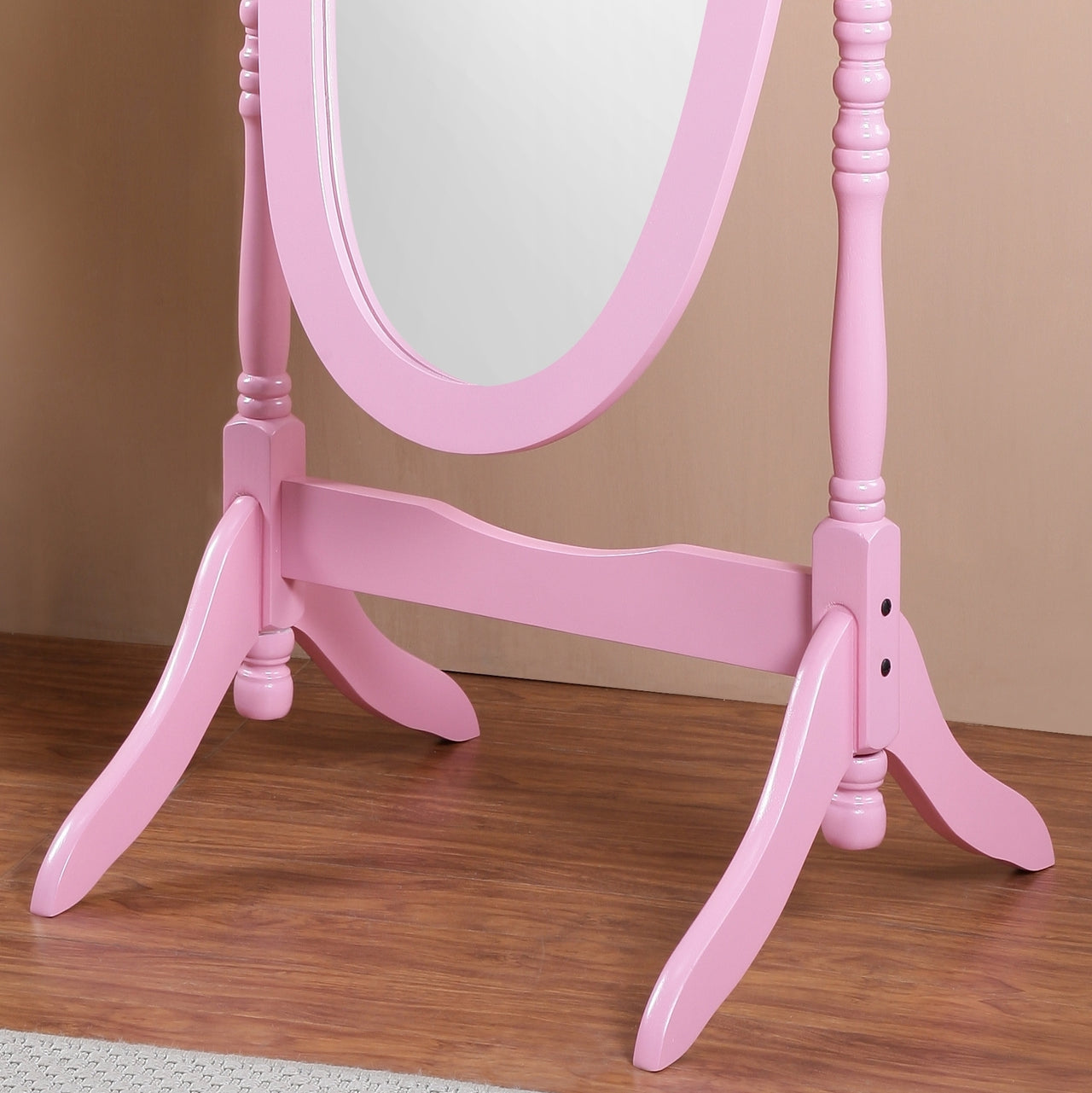 Traditional Queen Anna Style Wood Floor Cheval Mirror