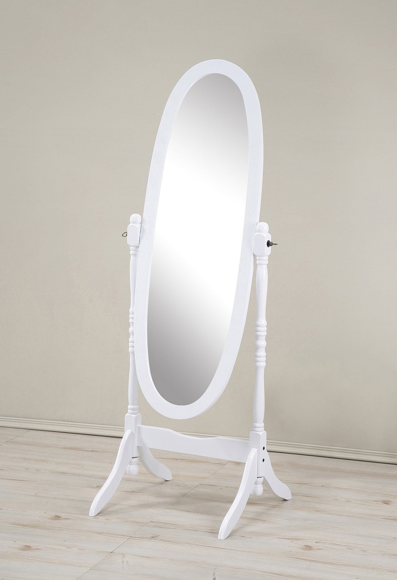 Traditional Queen Anna Style Wood Floor Cheval Mirror