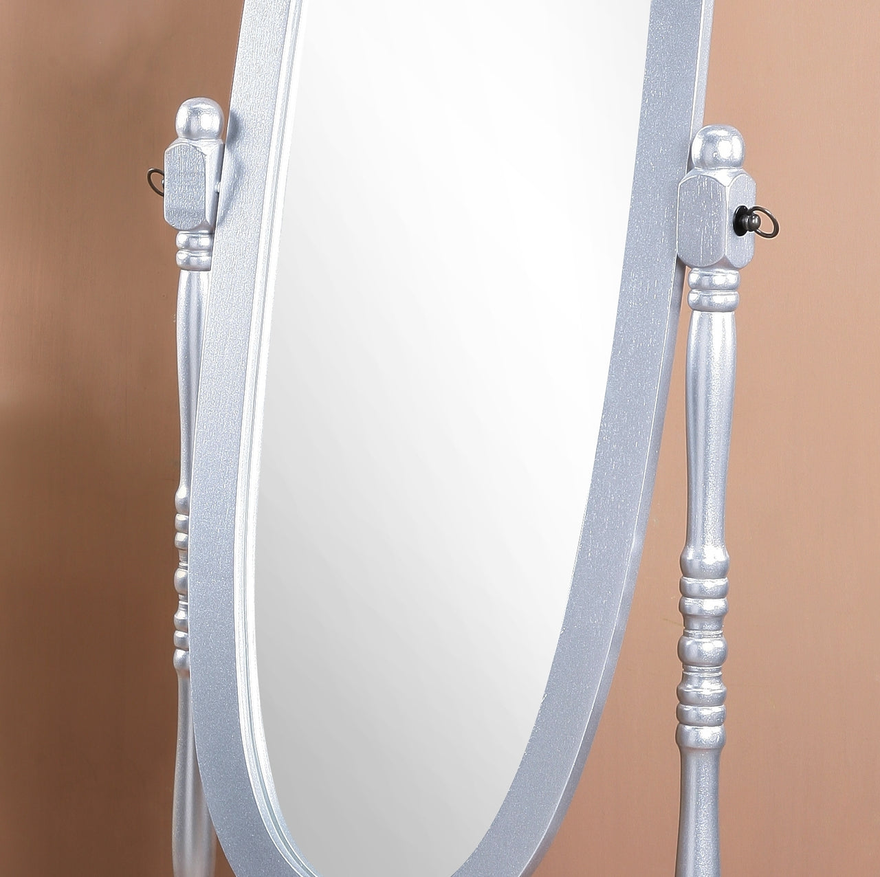 Traditional Queen Anna Style Wood Floor Cheval Mirror