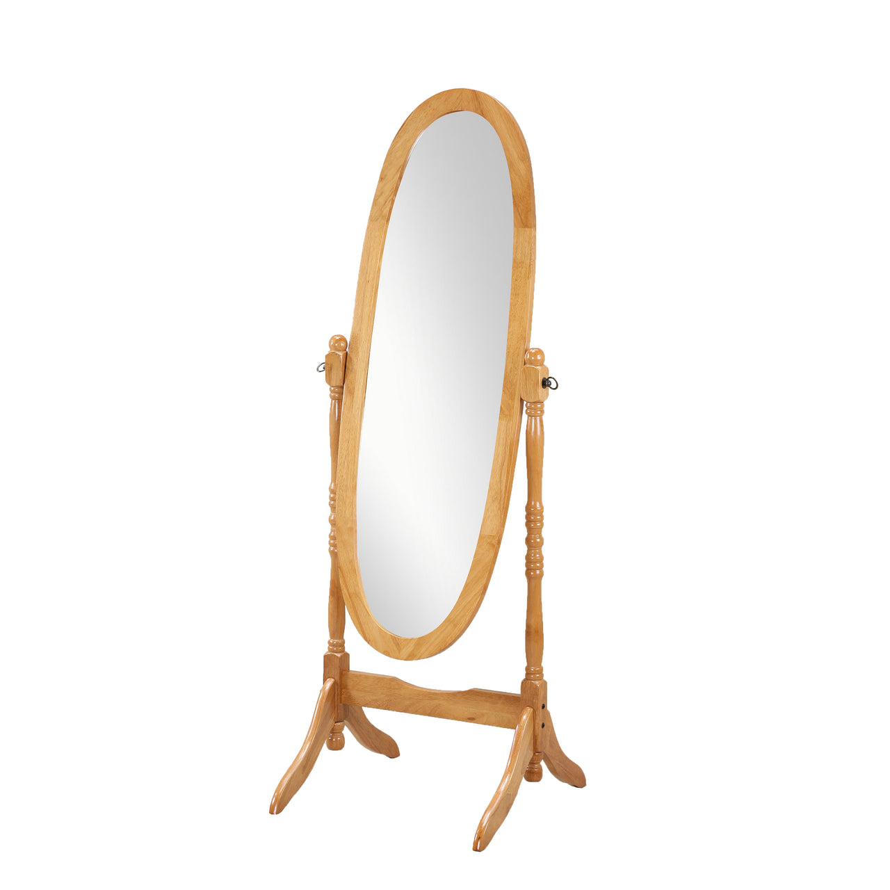 Traditional Queen Anna Style Wood Floor Cheval Mirror