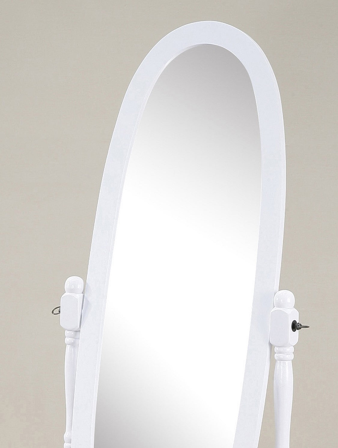 Traditional Queen Anna Style Wood Floor Cheval Mirror