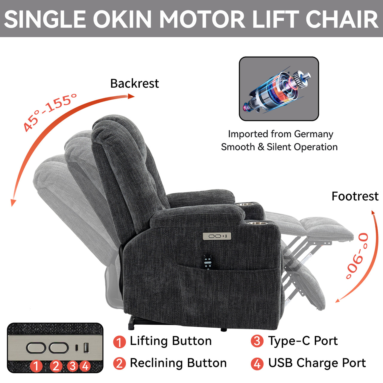 COZYLift 34" Recliner with Heat Massage - 1971