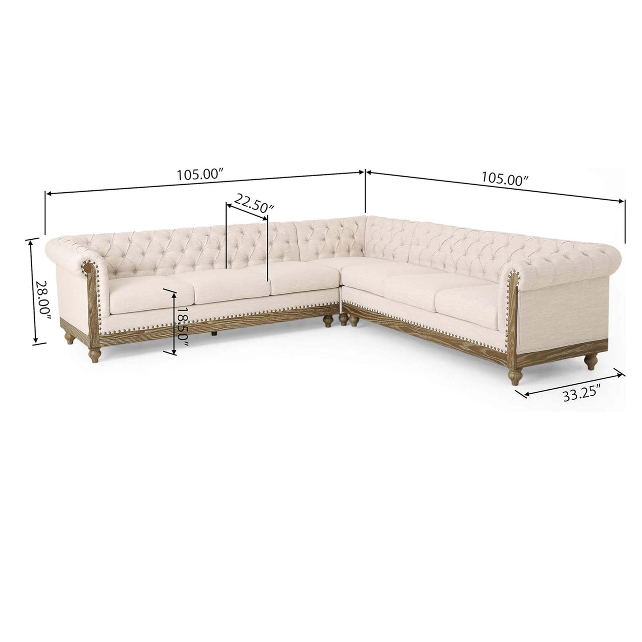 BELMONT 105" Chesterfield Sofa