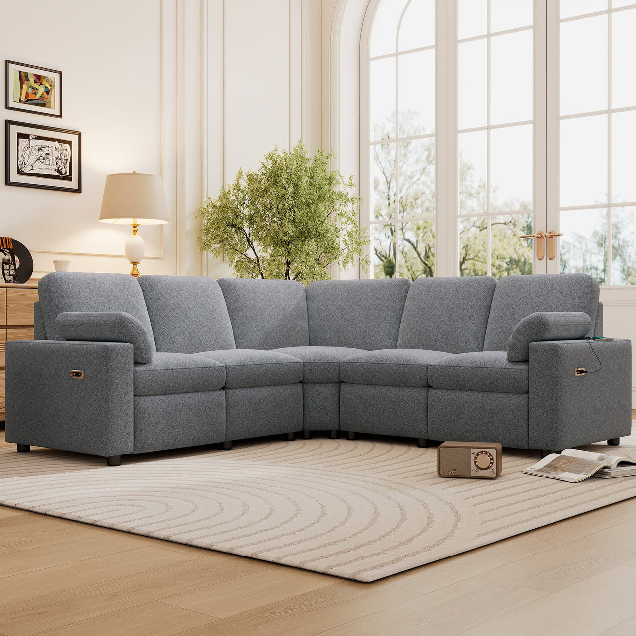 PYNOVEX 89" Sectional Sofa