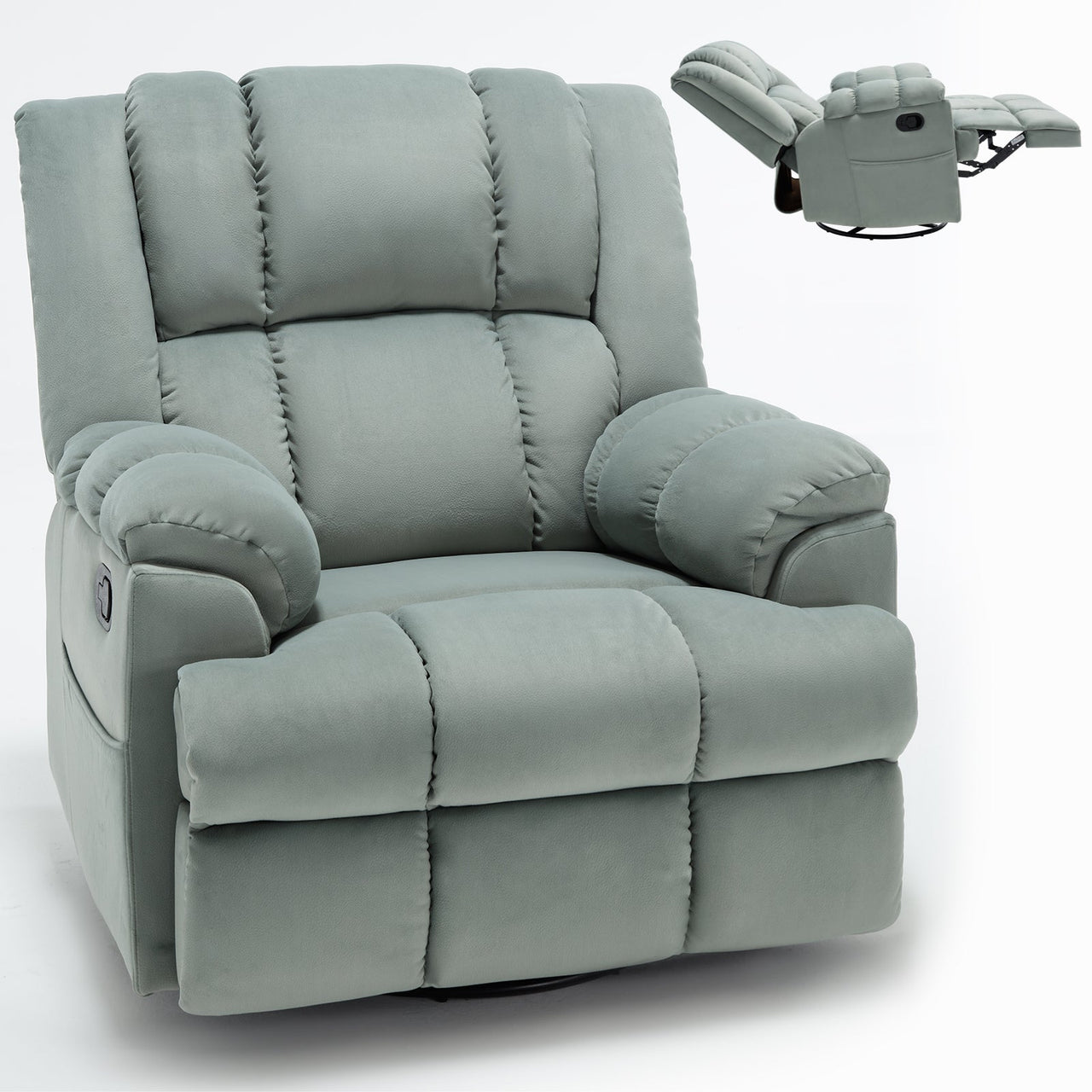 ZENQUORA 38" Swivel Rocking Recliner Chair