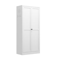 Thumbnail for 61' White Metal Kitchen Pantry Cabinet with Adjustable Storage and 4 Heavy Duty Shelves