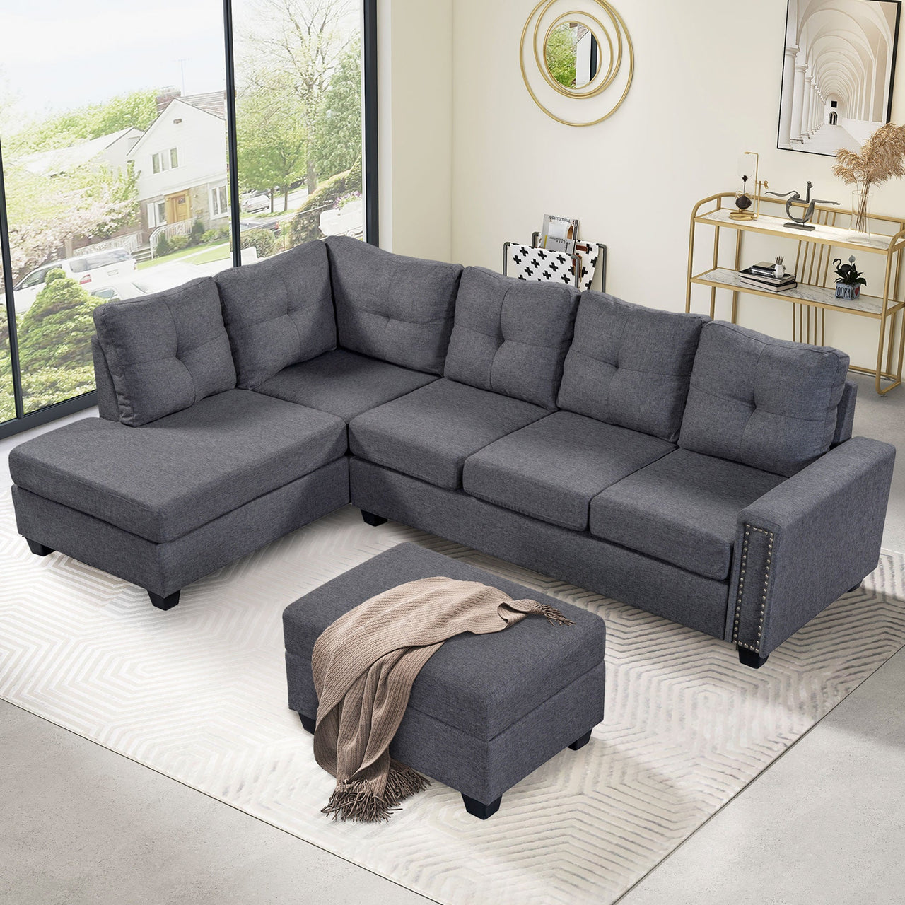 VELVAR 105" Sectional Sofa