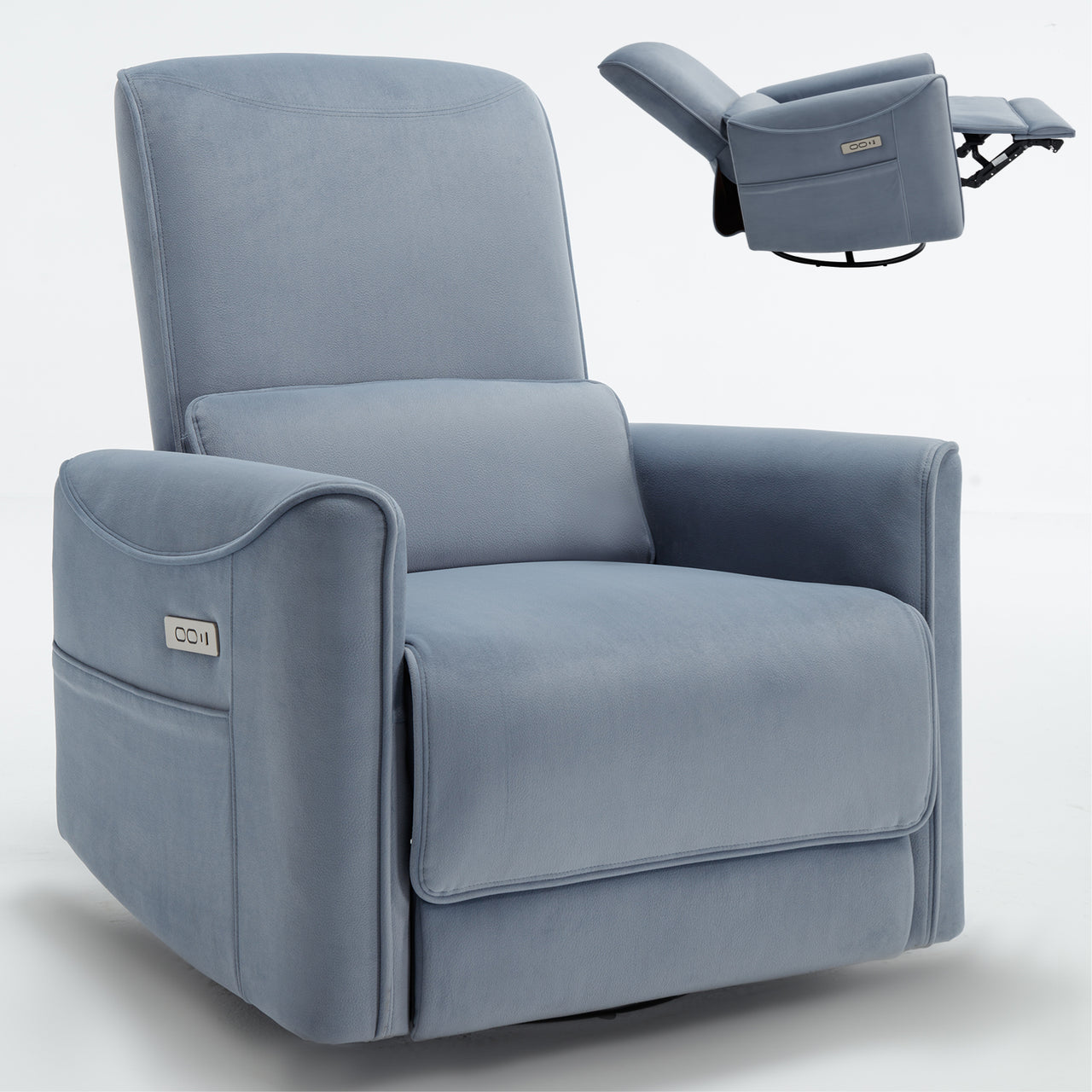 PLENVORA 30" Swivel Rocking Recliner Chair