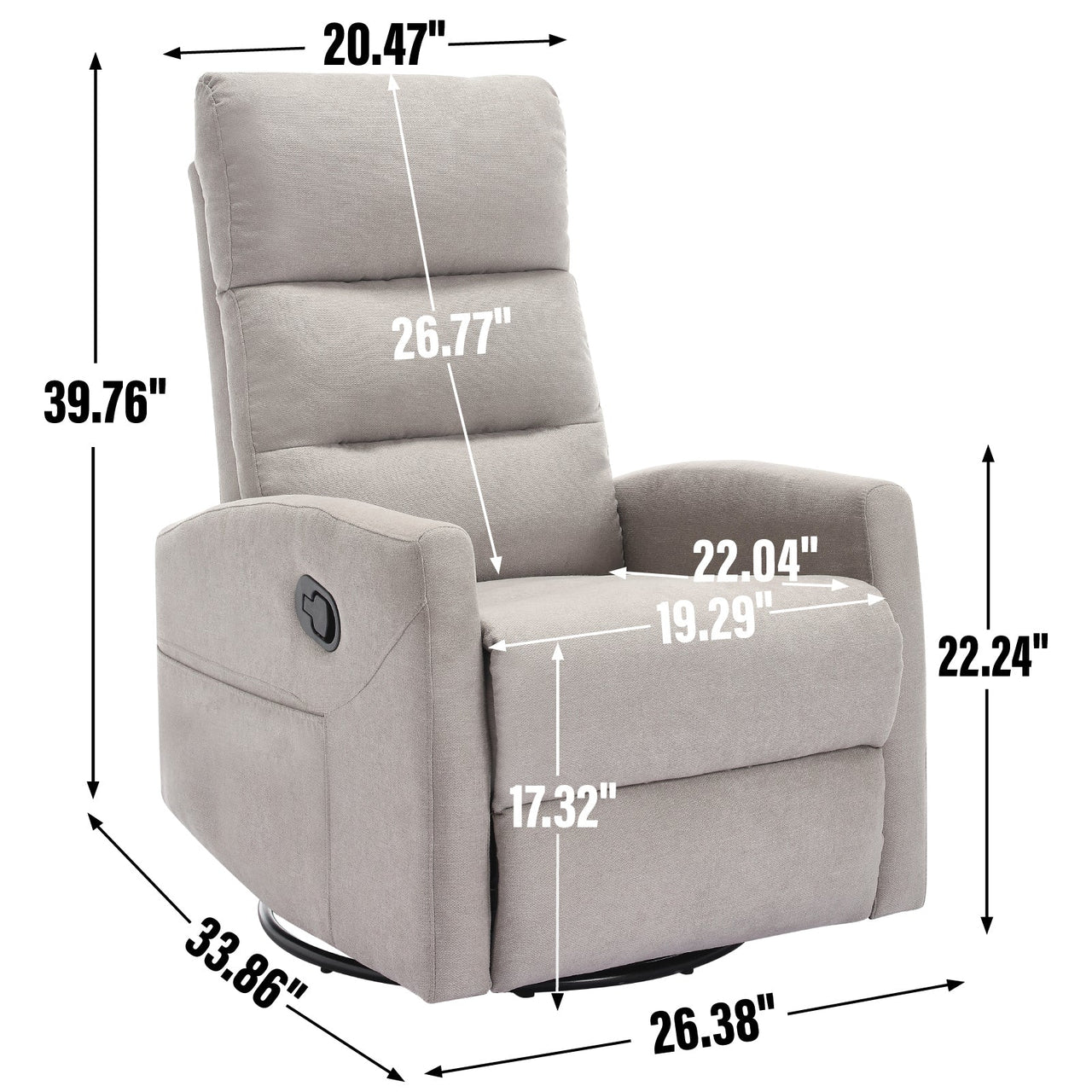 KYRVEZA 26" Recliner Chair