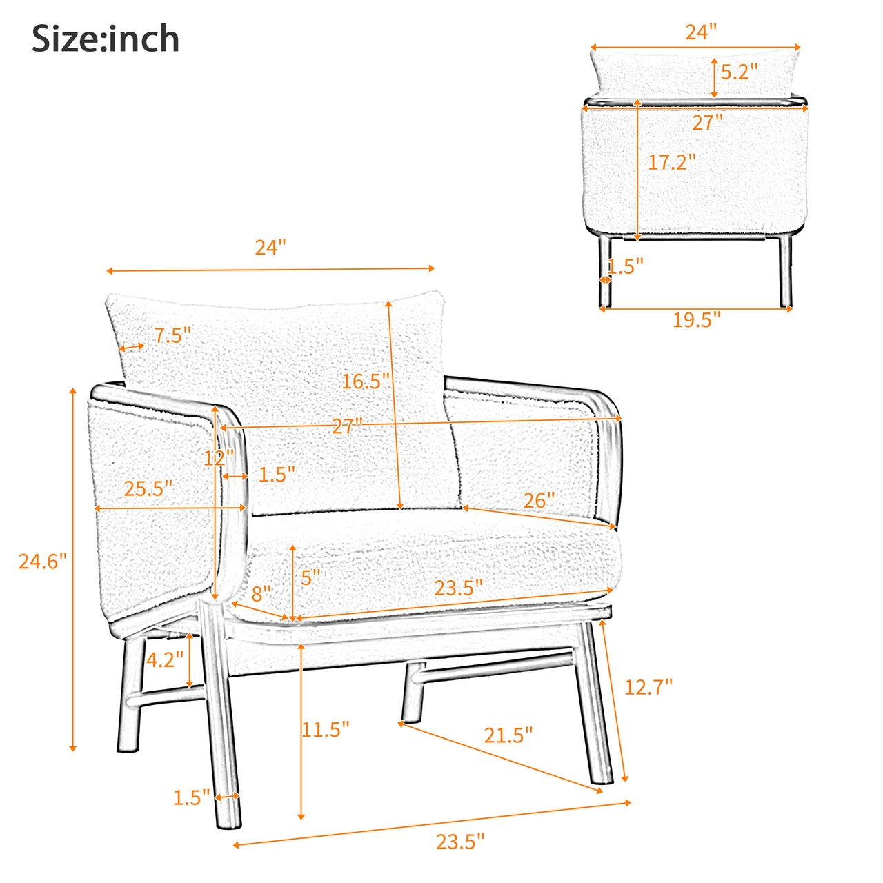 BRIVEXA 27" Armchair