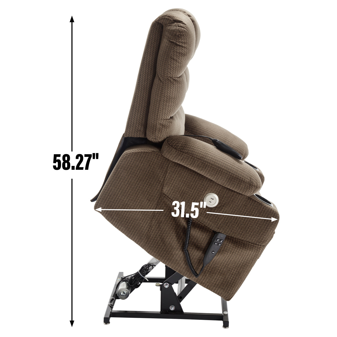 COZYLift 37" Recliner with Heat Massage - 6602 L