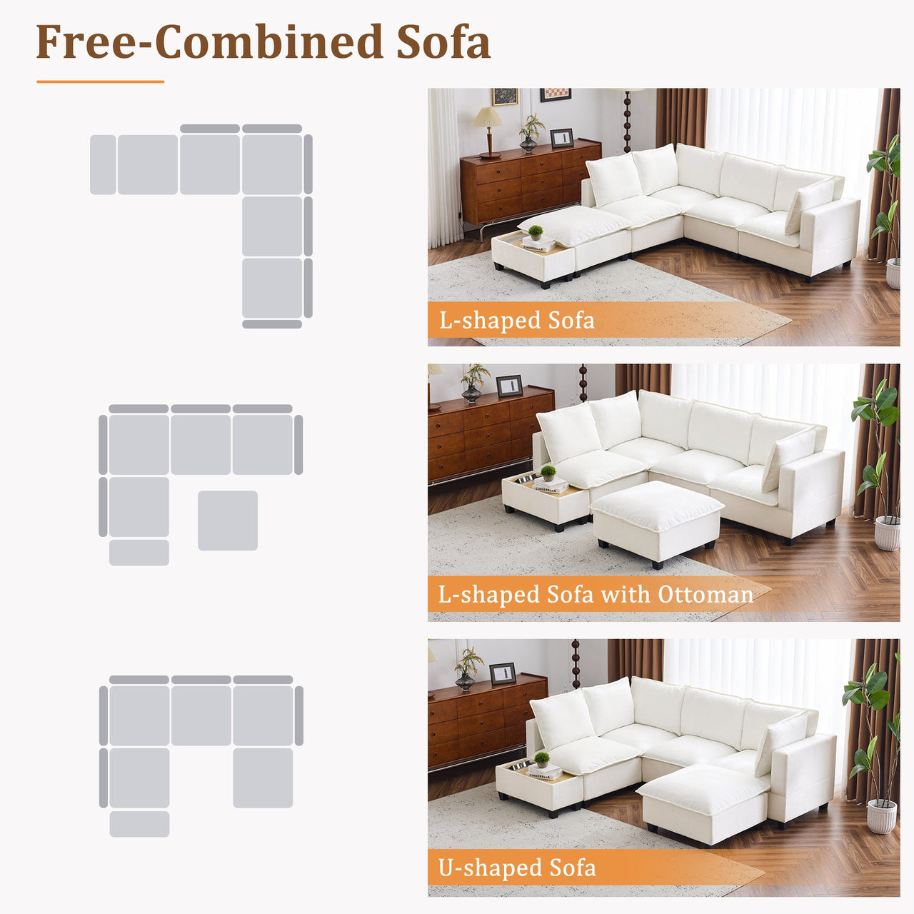 OPHYLEX 90" Sectional Sofa