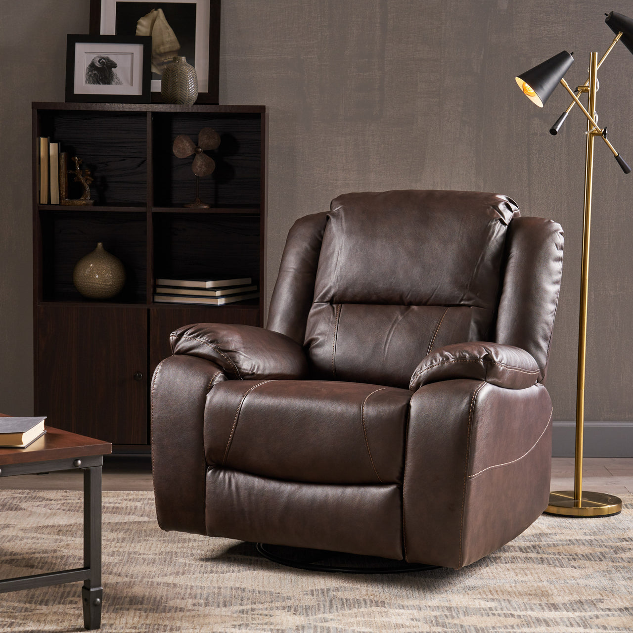 SYLONIX 39" Swivel Recliner Chair