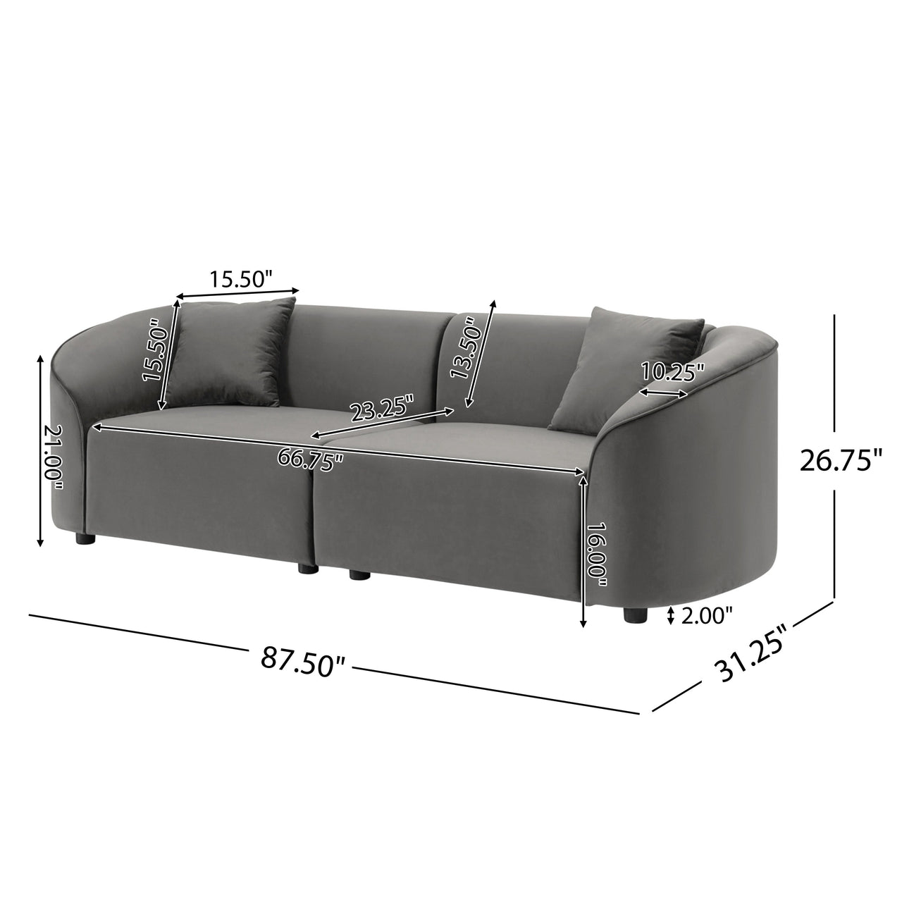 ASTER 88" Sofa