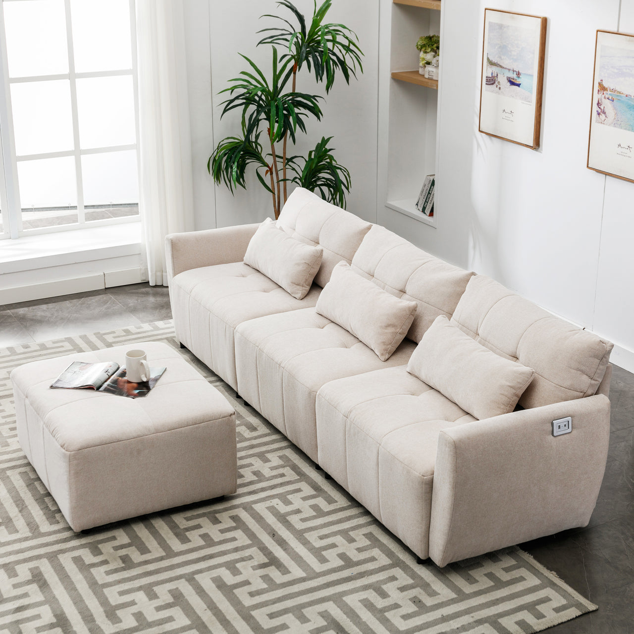 TROVANIX 113" Sectional Sofa