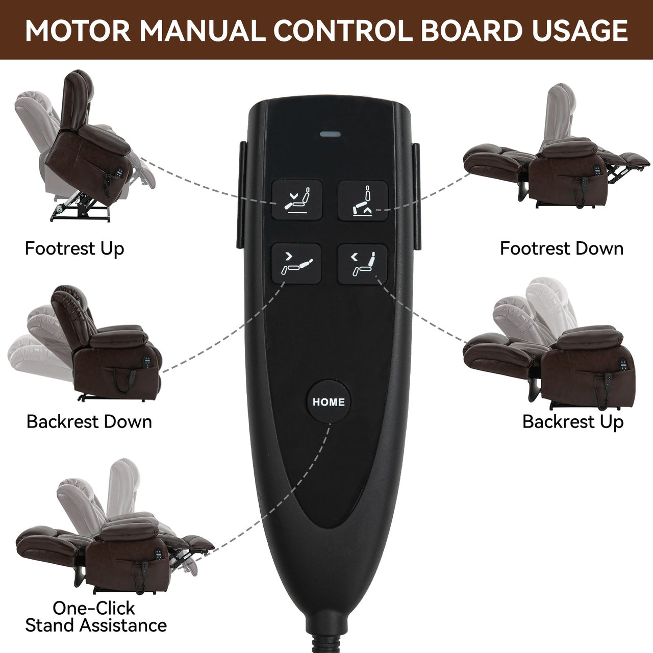 COZYLift 36" Recliner with Heat Massage - 5516