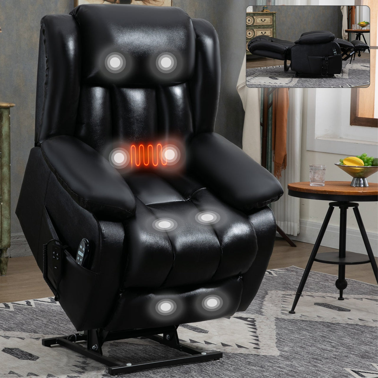 COZYLift 36" Recliner with Heat Massage - 5516