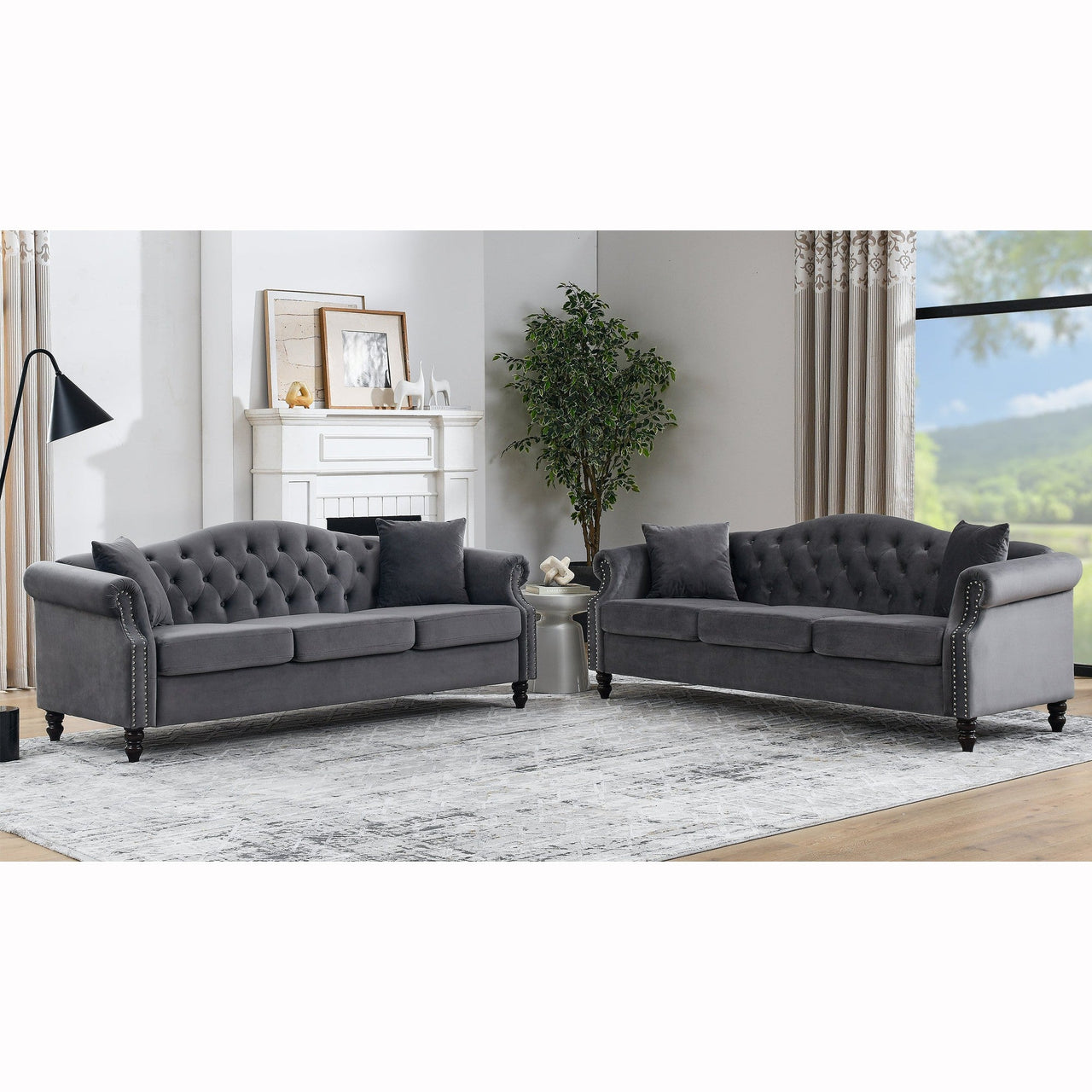 SYLVIE 80" Sofa Set