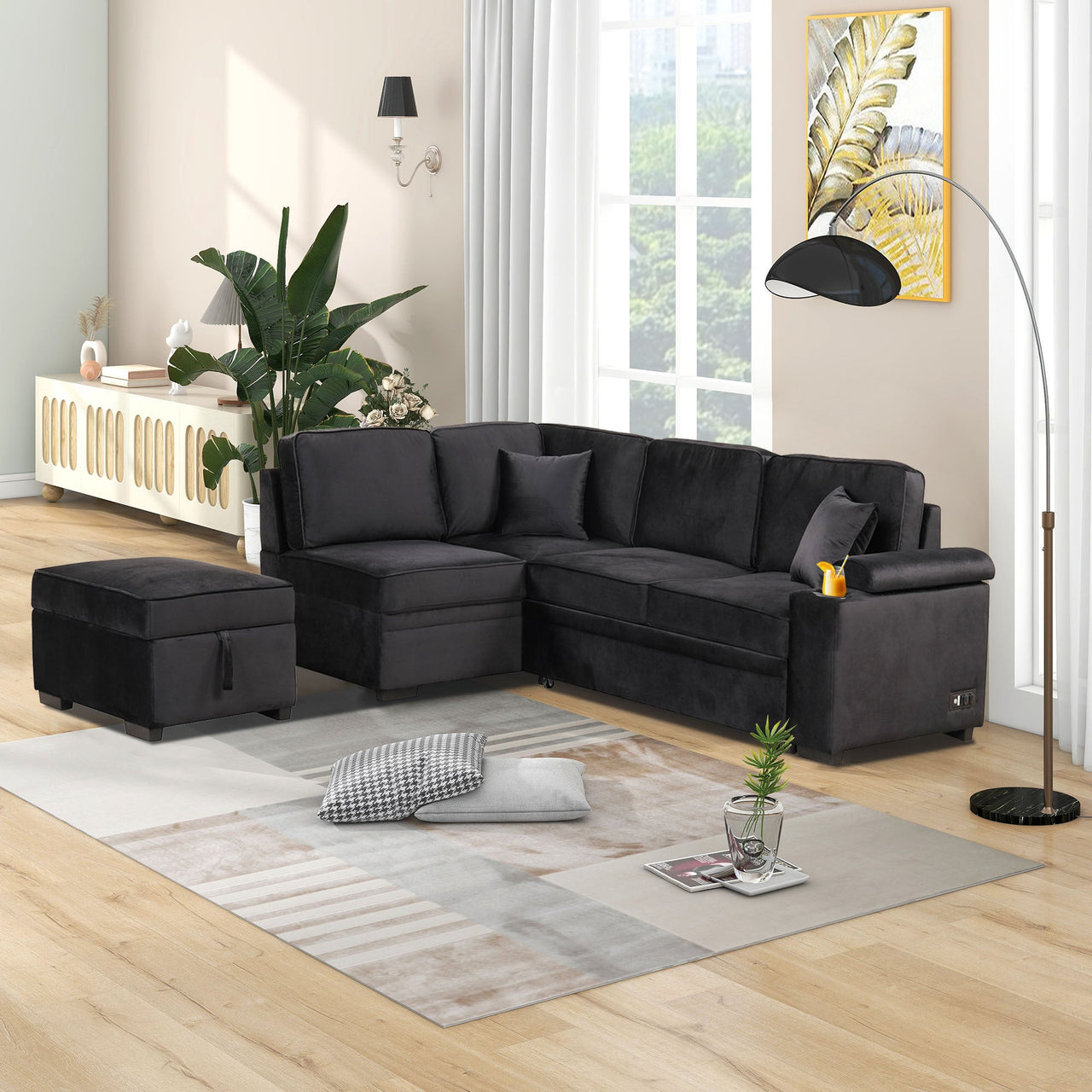 CYNTRA 85" Sectional Sofa