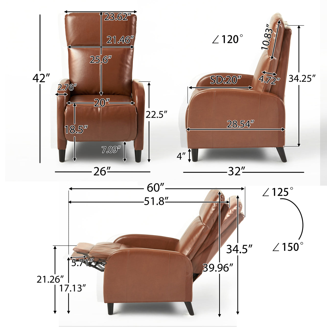 TREVONIXA 26" Recliner Chair