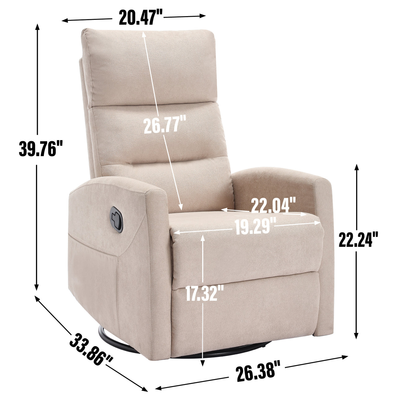 KYRVEZA 26" Recliner Chair