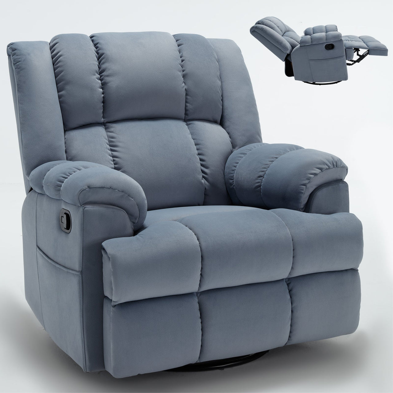 ZENQUORA 38" Swivel Rocking Recliner Chair