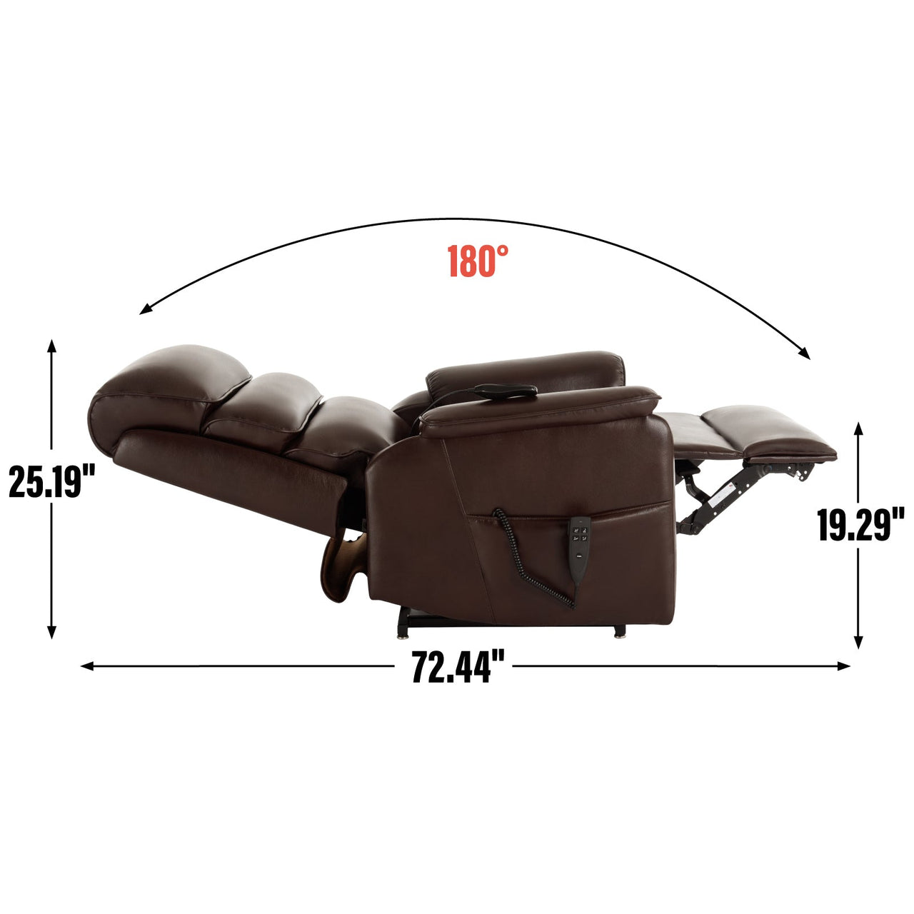 COZYLift 35" Recliner with Heat Massage - 7880