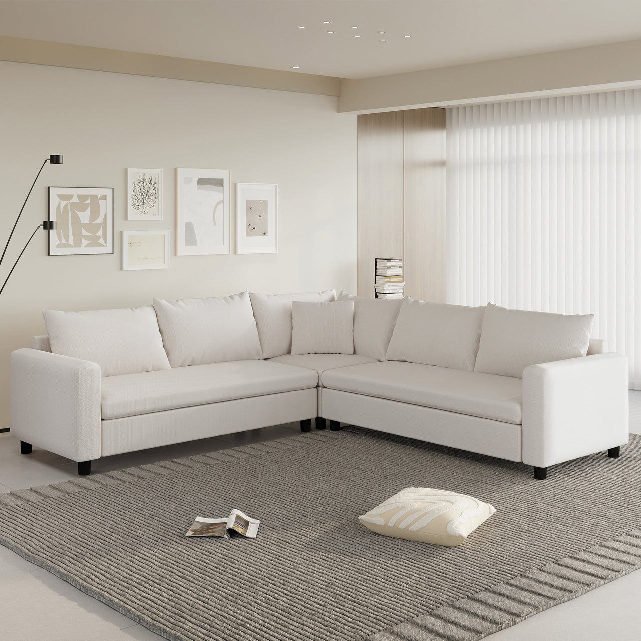 NIVYON 116'' Sectional Sofa