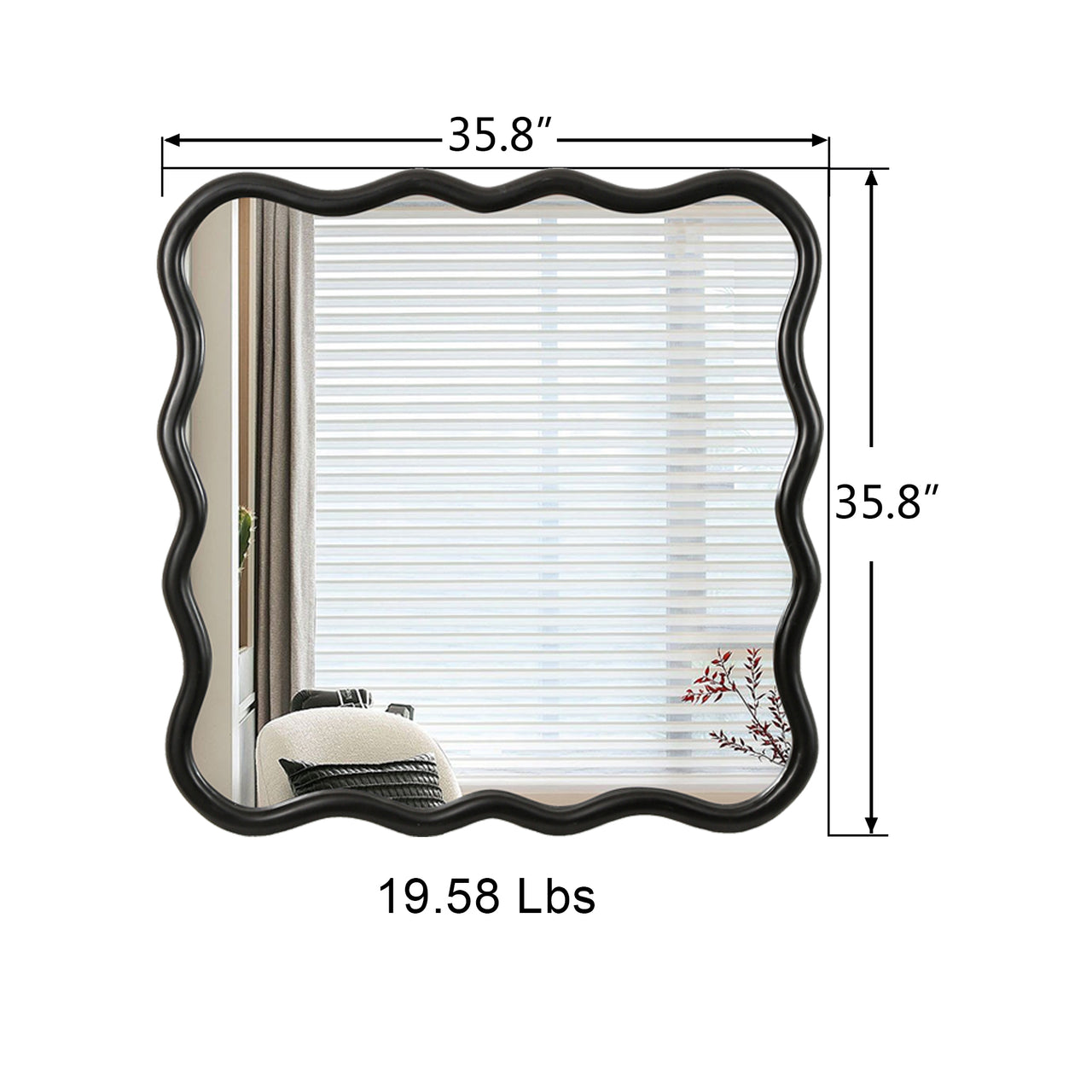 TREXAL 36" Square Mirror