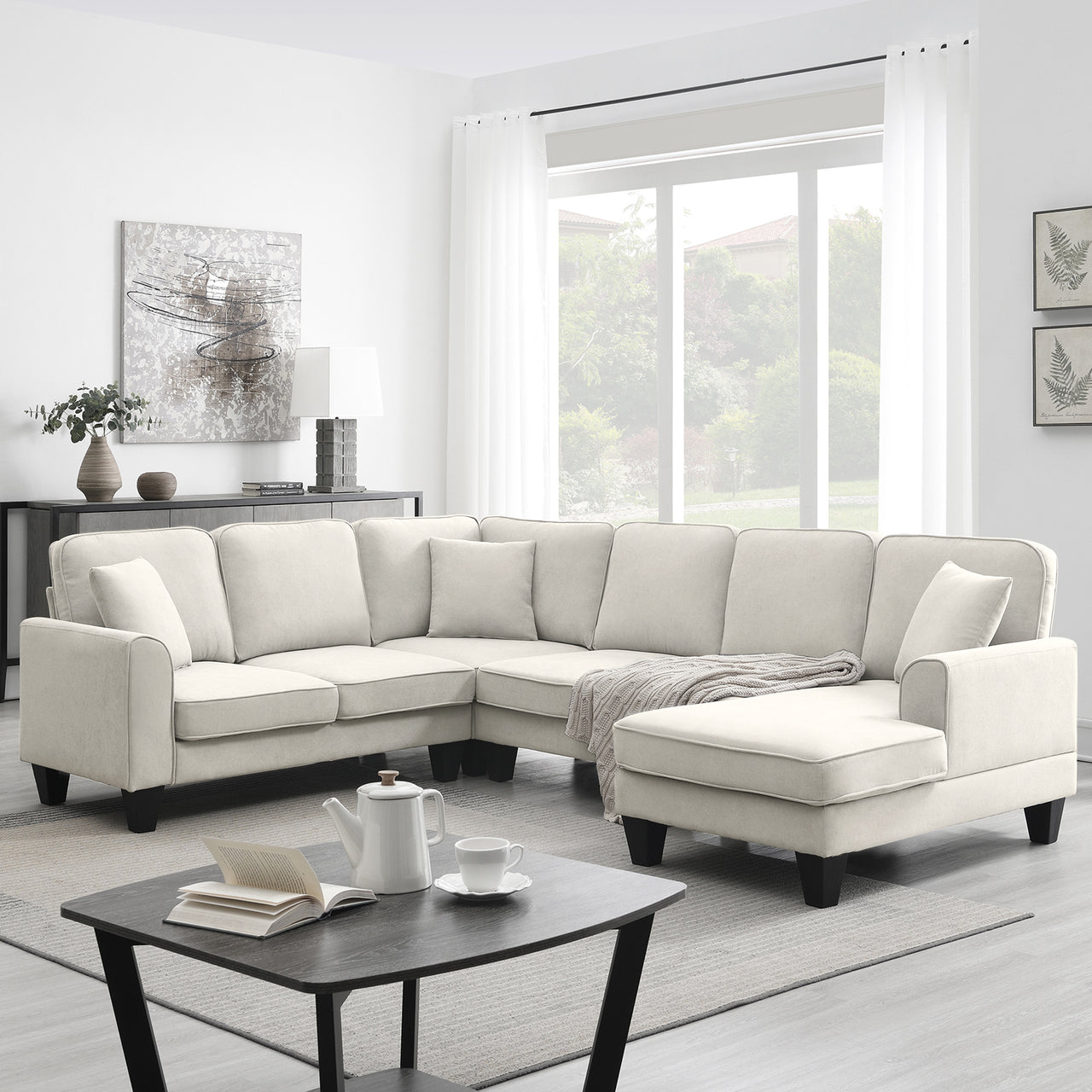 JORIVA 108" Sectional Sofa