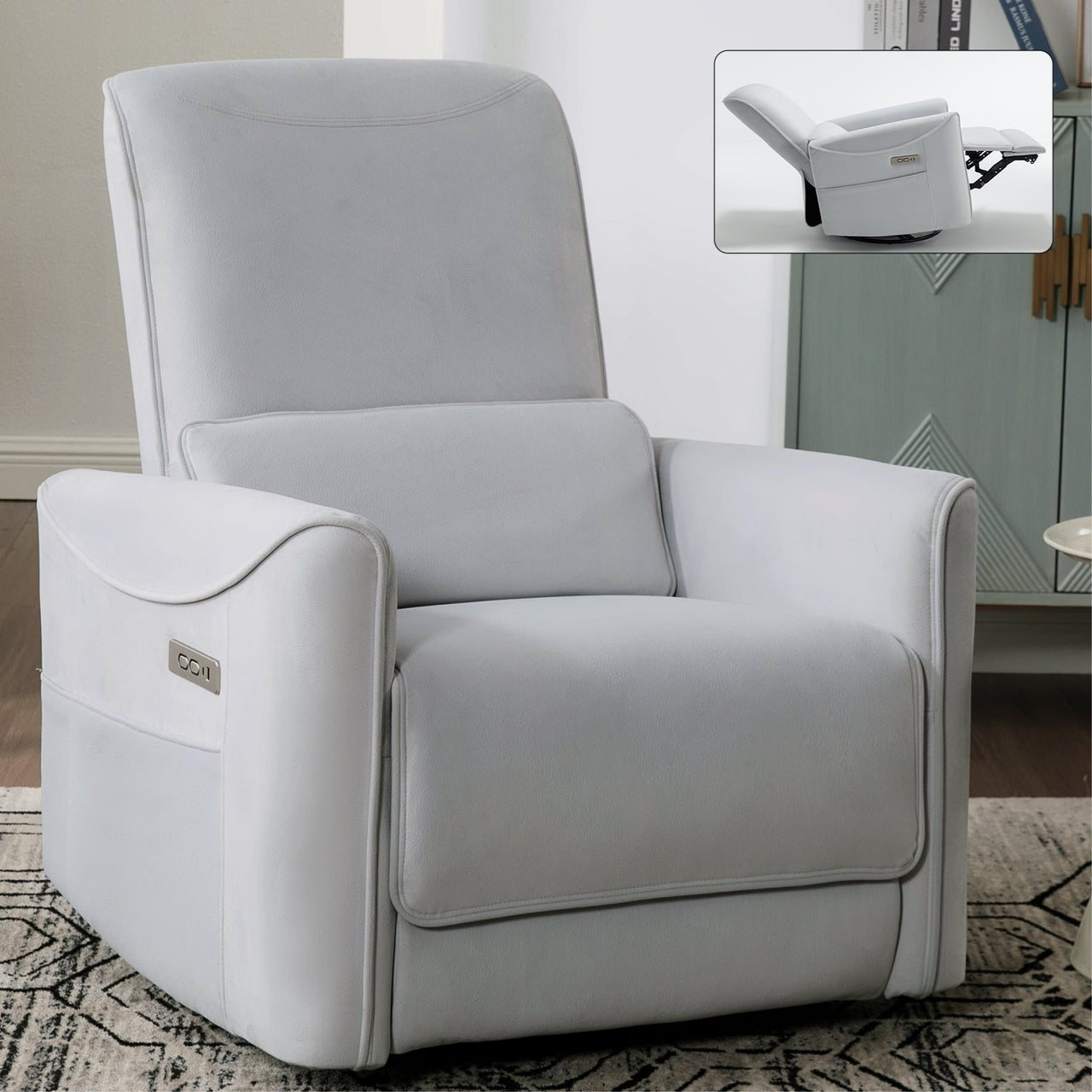 PLENVORA 30" Swivel Rocking Recliner Chair