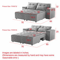 Thumbnail for ZINNIA Convertible 3 in 1 Sleeper Sofa