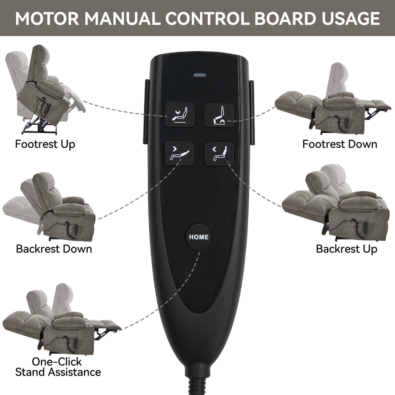 COZYLift 40" Recliner with Heat Massage - 8006