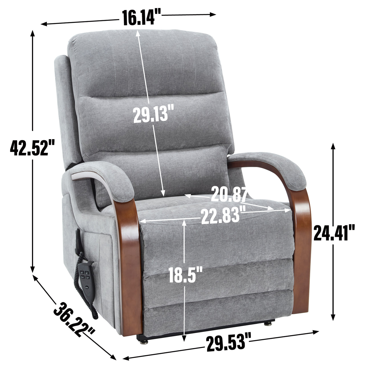 COZYLift 30" Recliner with Heat Massage - 6755