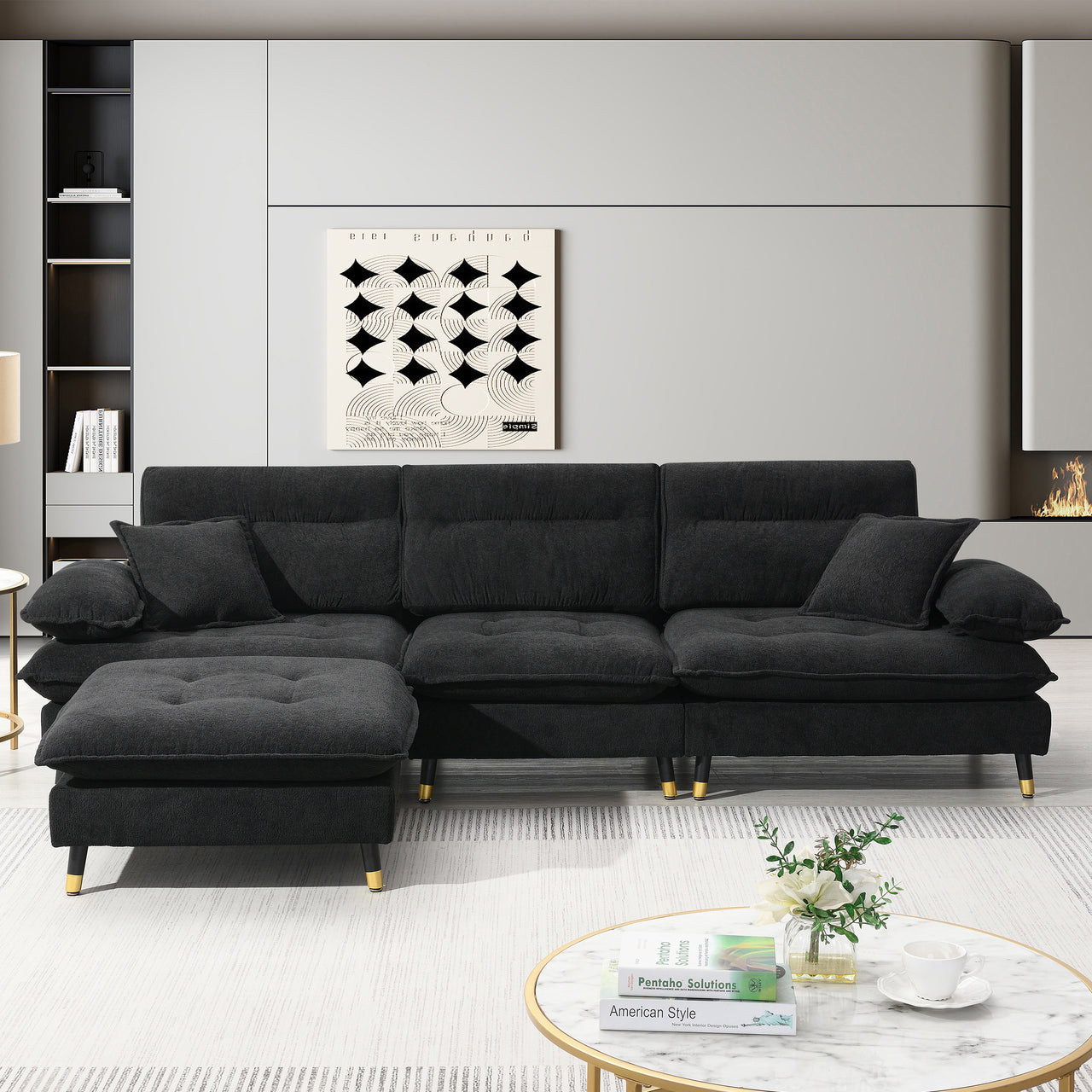 IMPLIX 106" Sectional Sofa