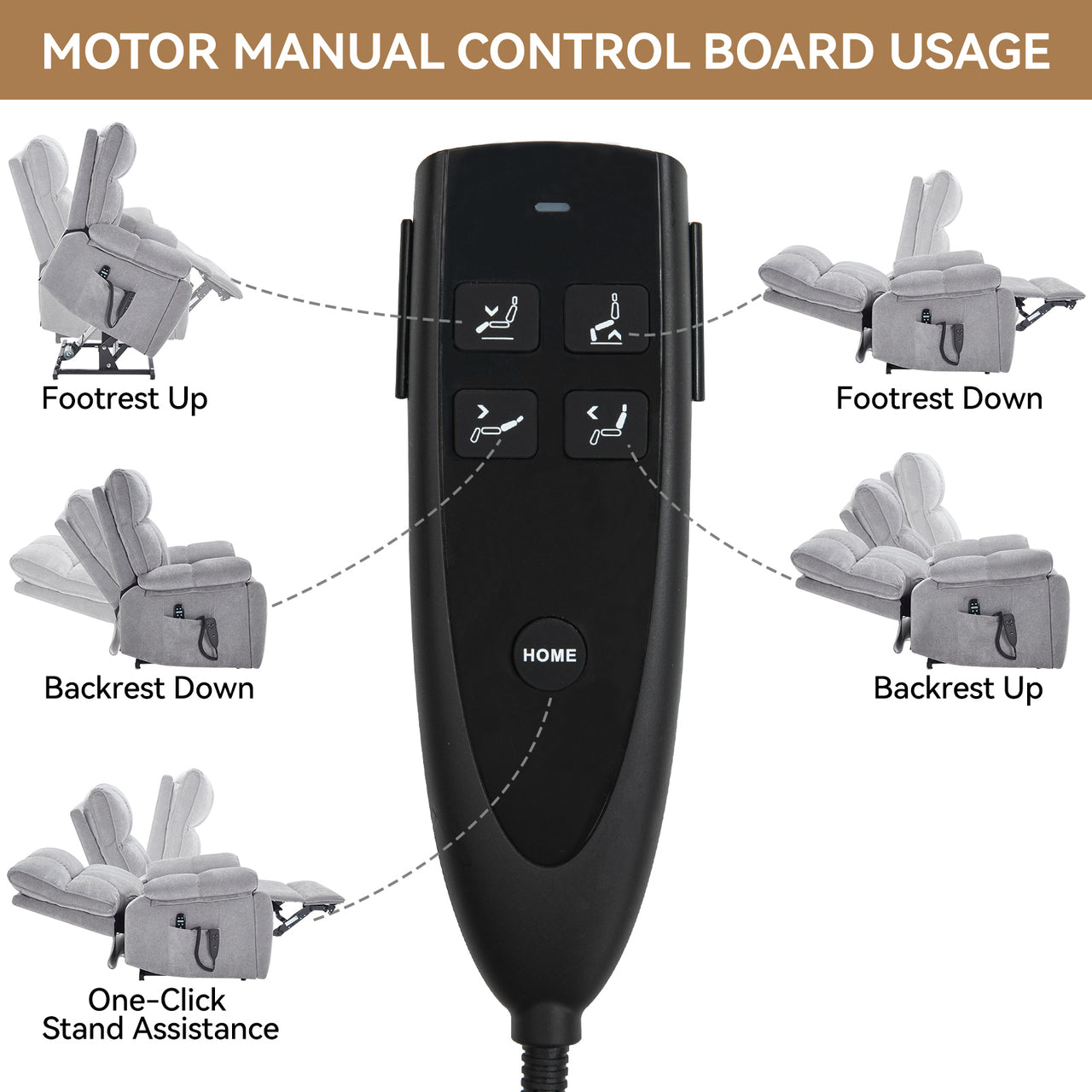 COZYLift 41" Recliner with Heat Massage - 0243