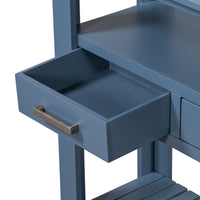 Thumbnail for U_STYLE Modern Console Table Sofa Table for Living Room with 4 Drawers and 2 Shelves