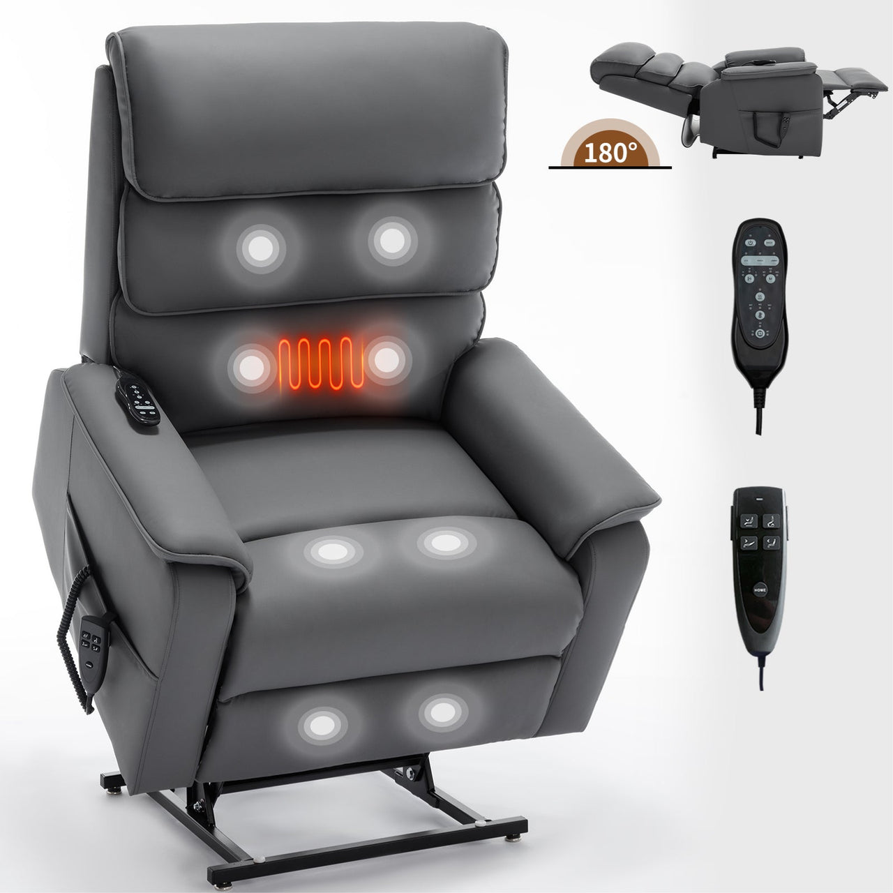 COZYLift 35" Recliner with Heat Massage - 7880