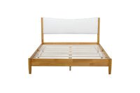 Thumbnail for SOLSTICE Solid Wooden Bed - Teddy Velvet