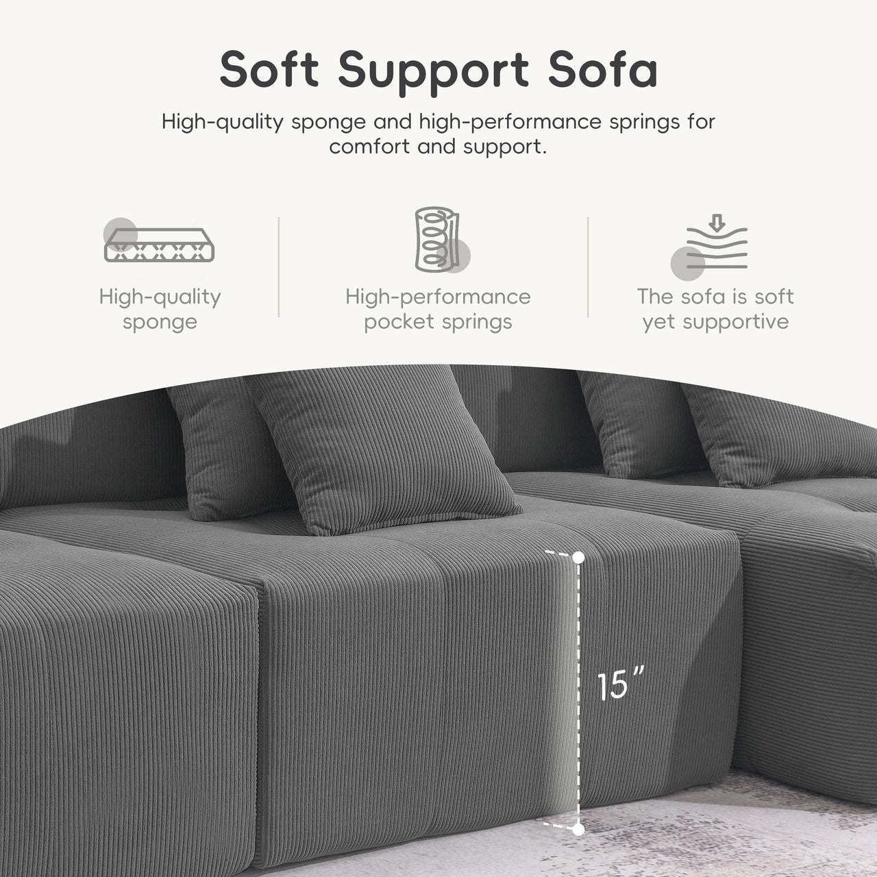 LAVYON 105" Sectional Sofa