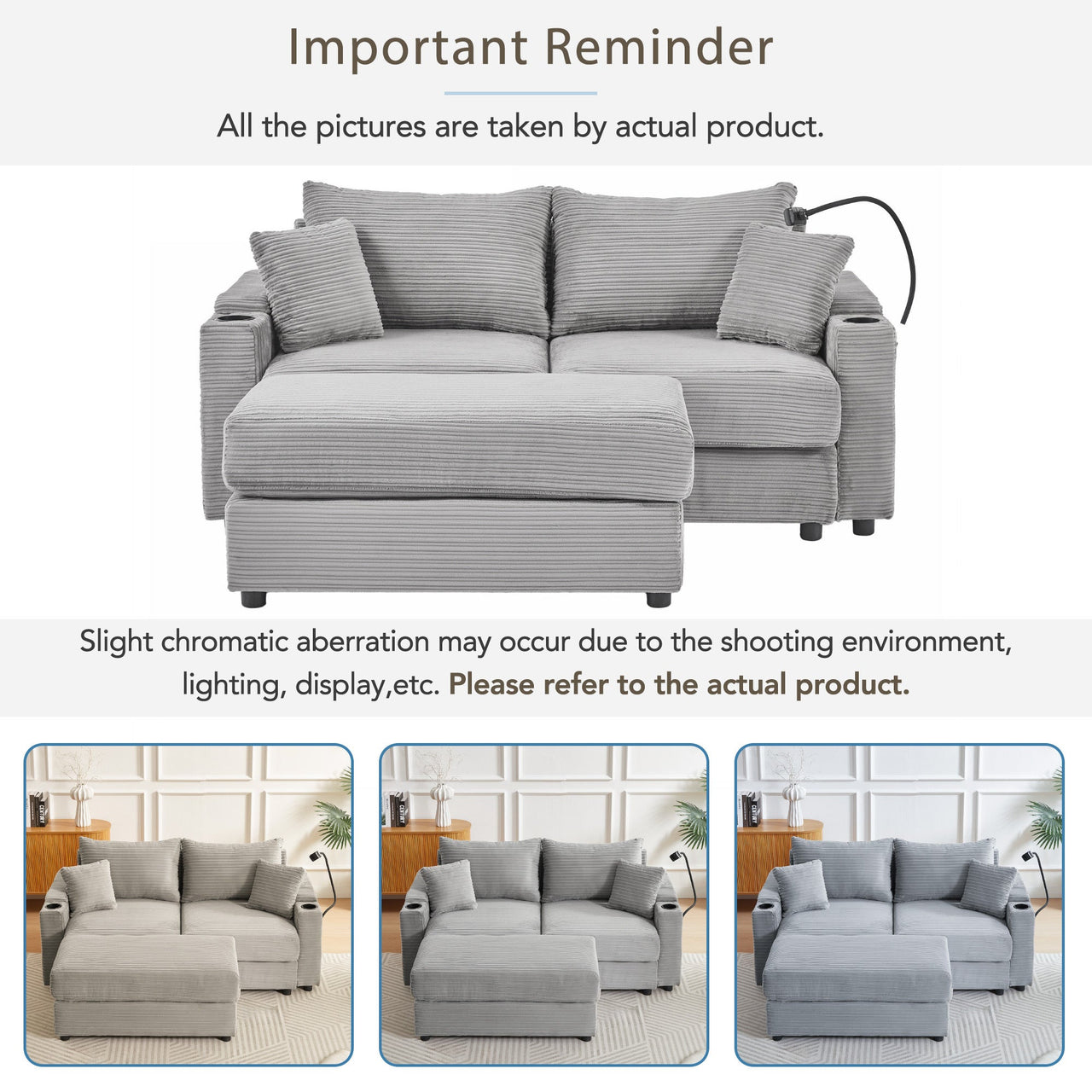 INOVAR 73" Sectional Sofa