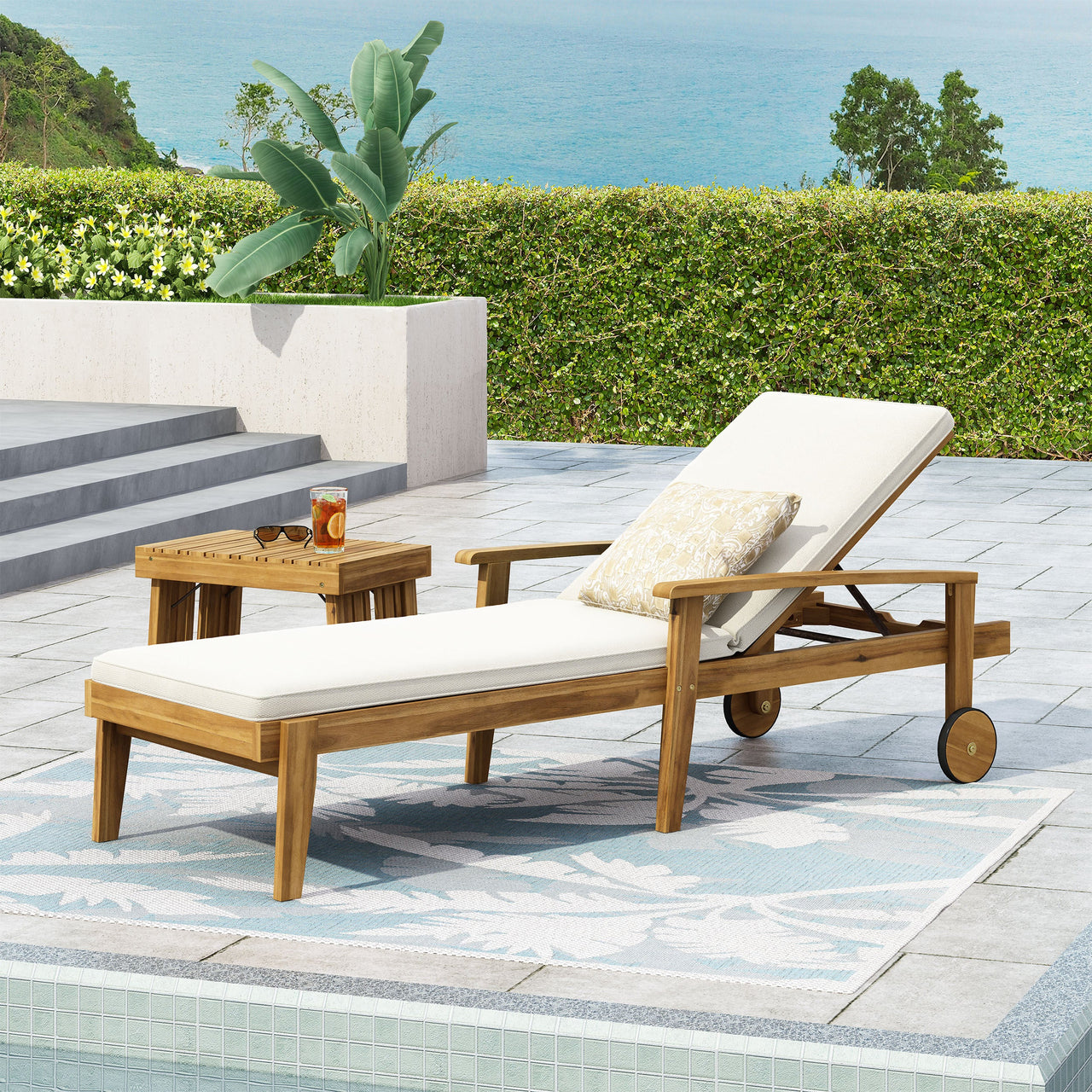 JYLTOR 79" Outdoor Chaise Lounge