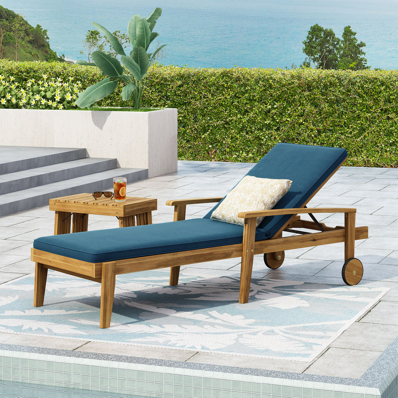 JYLTOR 79" Outdoor Chaise Lounge