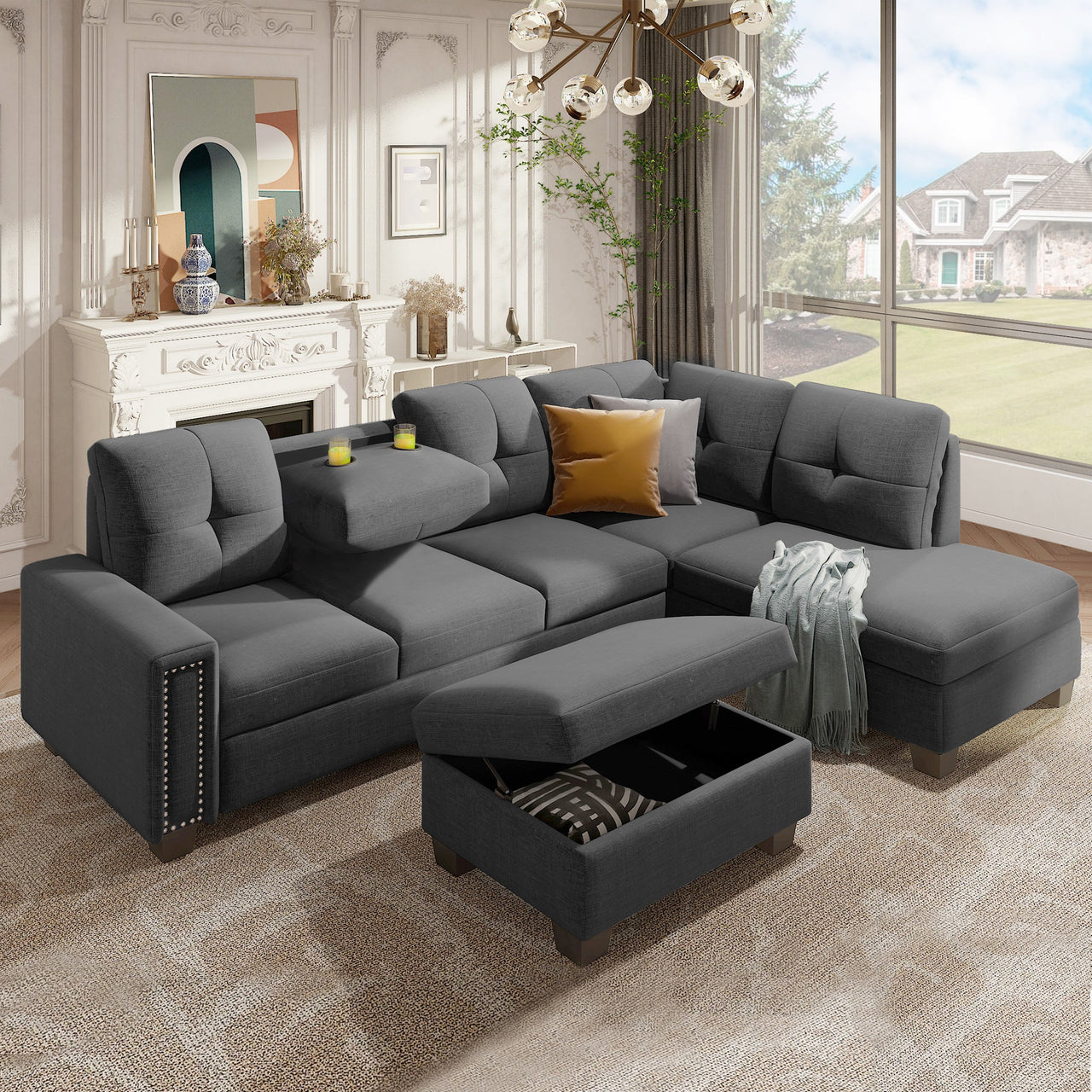 VELVAR 105" Sectional Sofa