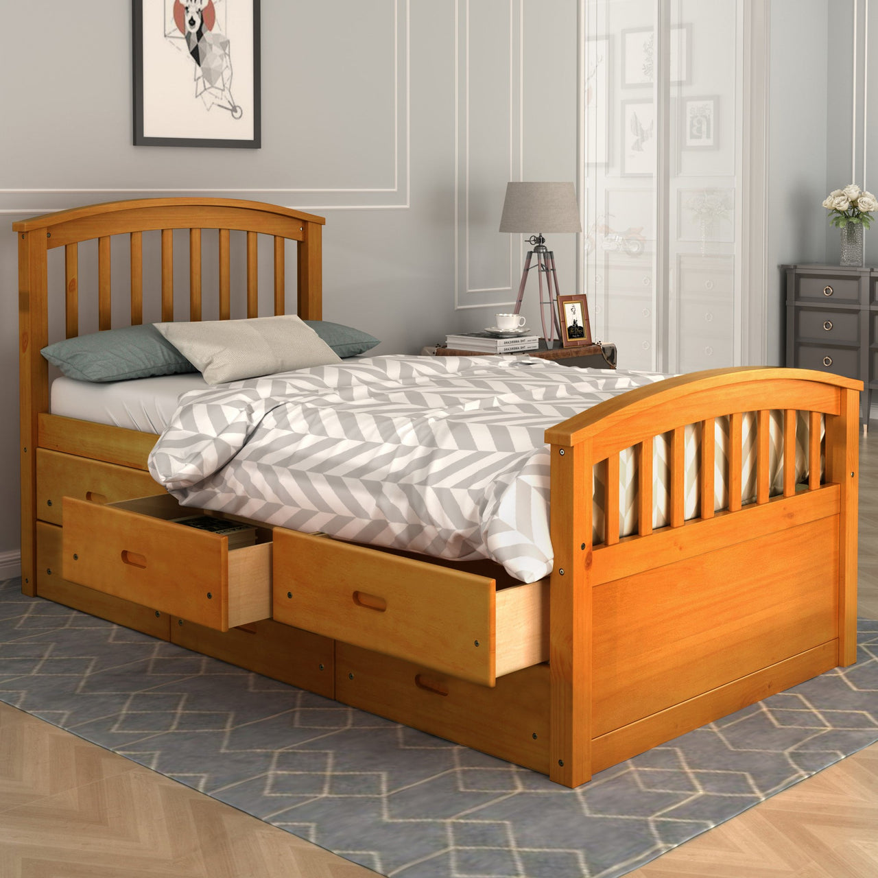 NOLVEX 79" Wood Bed