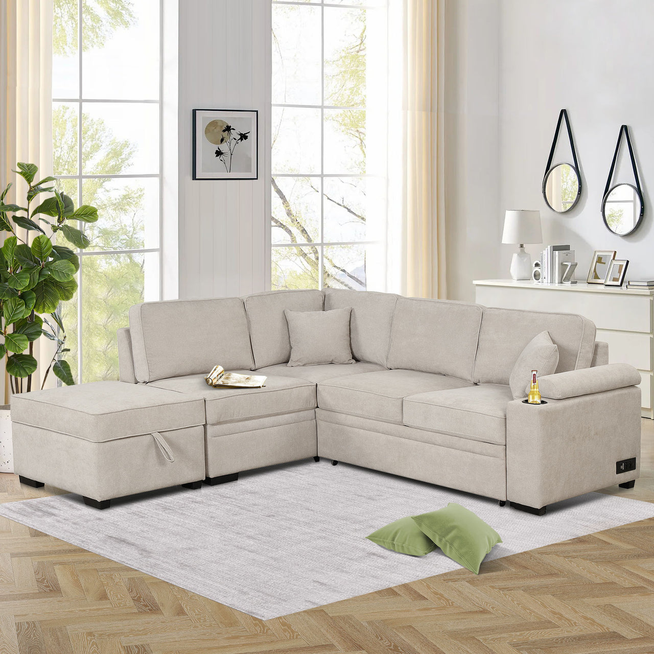 CYNTRA 85" Sectional Sofa