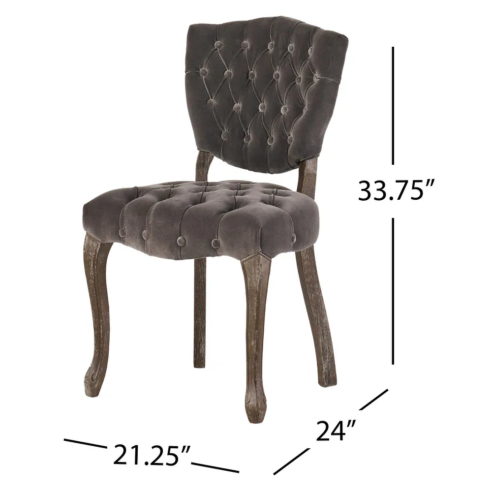 KYROVEXTA 21" Tufted Chair 2 Pcs