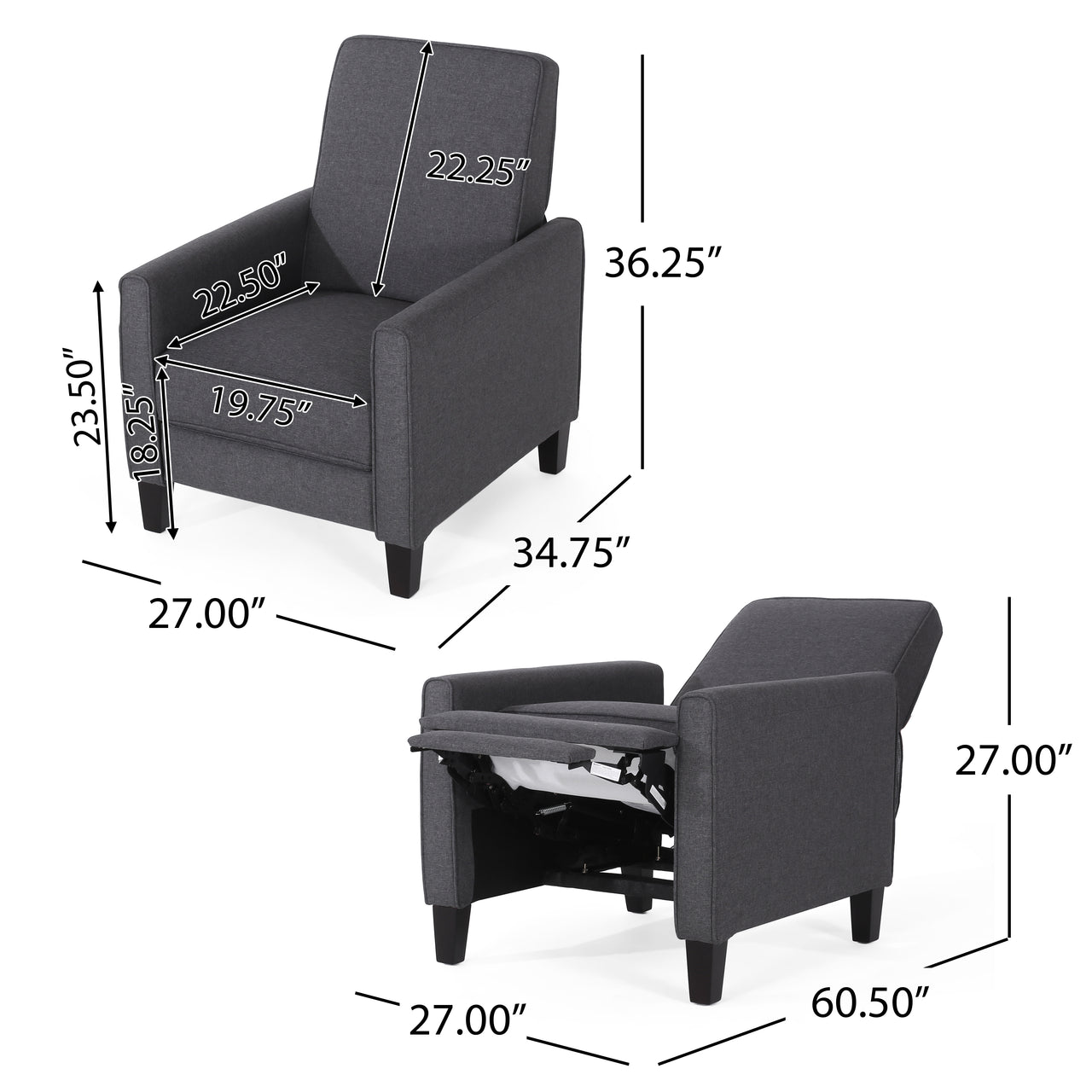 VORVEXA 27" Recliner Chair